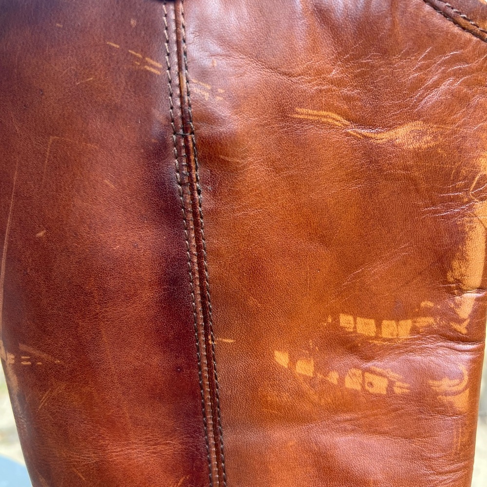 Frye Women Tall Riding Boots Brown Leather Size 8.5 - Picture 8 of 11